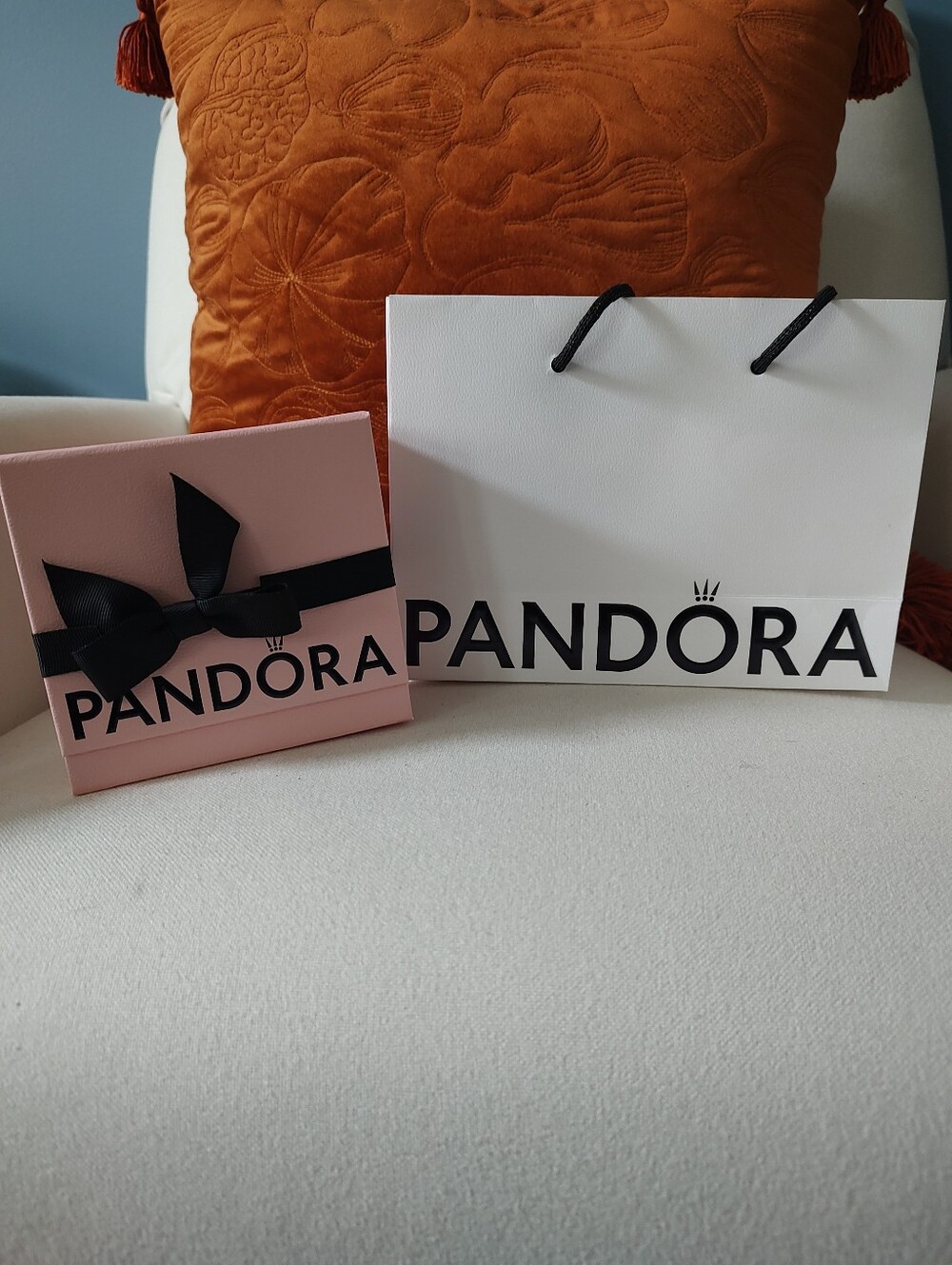 New Pandora Pink Gift Box with White Bag